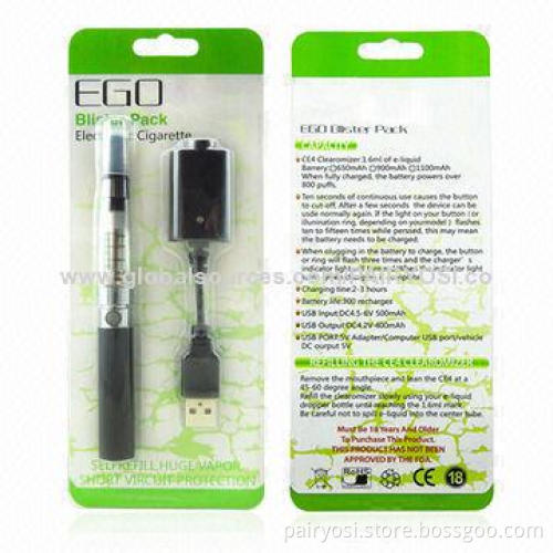 eGo U-blister Kit, 650/900/1,100mAh Battery Capacity